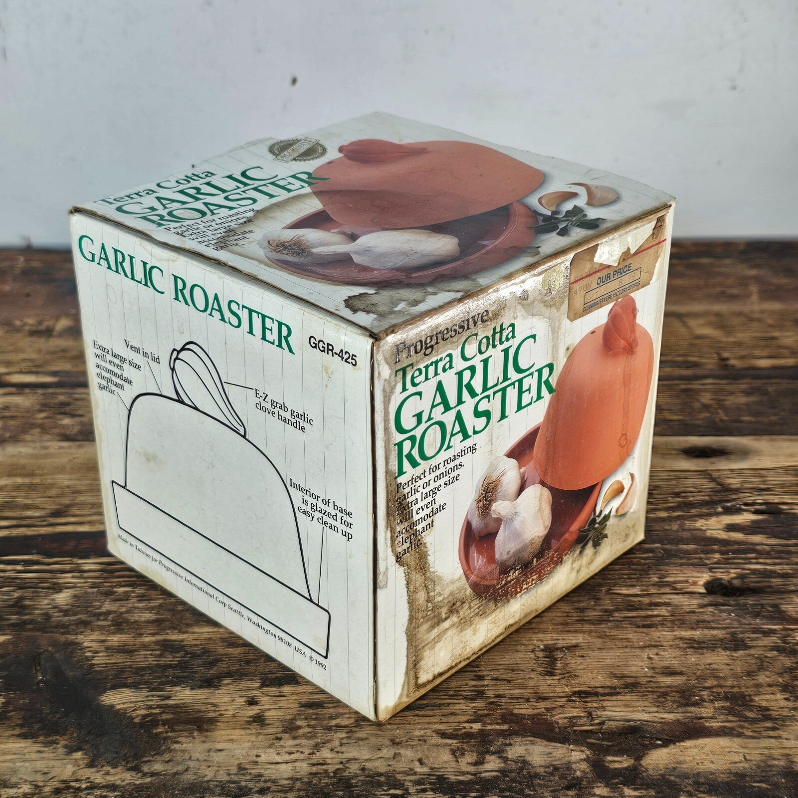 Terra Cotta Garlic Onion Oven Bake Cooker Roaster 90s