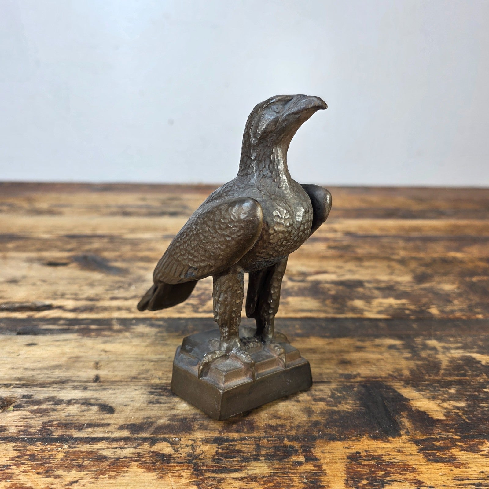 Crown Staffordshire Fine Bone China Eagle Figurine — Bronze-Effect Matte Finish