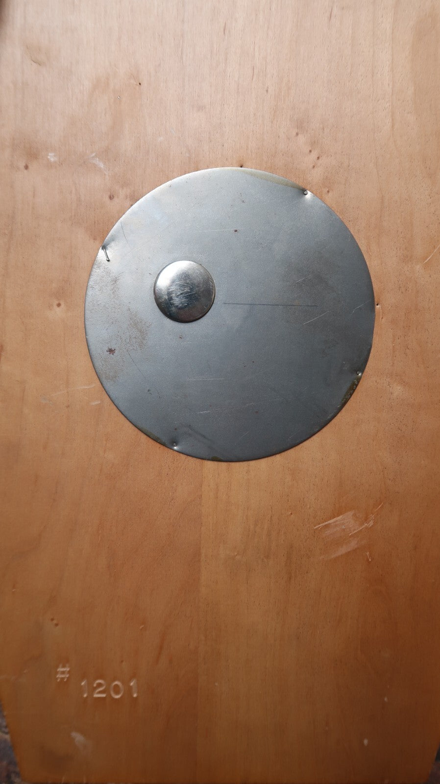 Vintage Wood & Brass Barometer H 20" x W 13" (H 23" with Metal Ring)