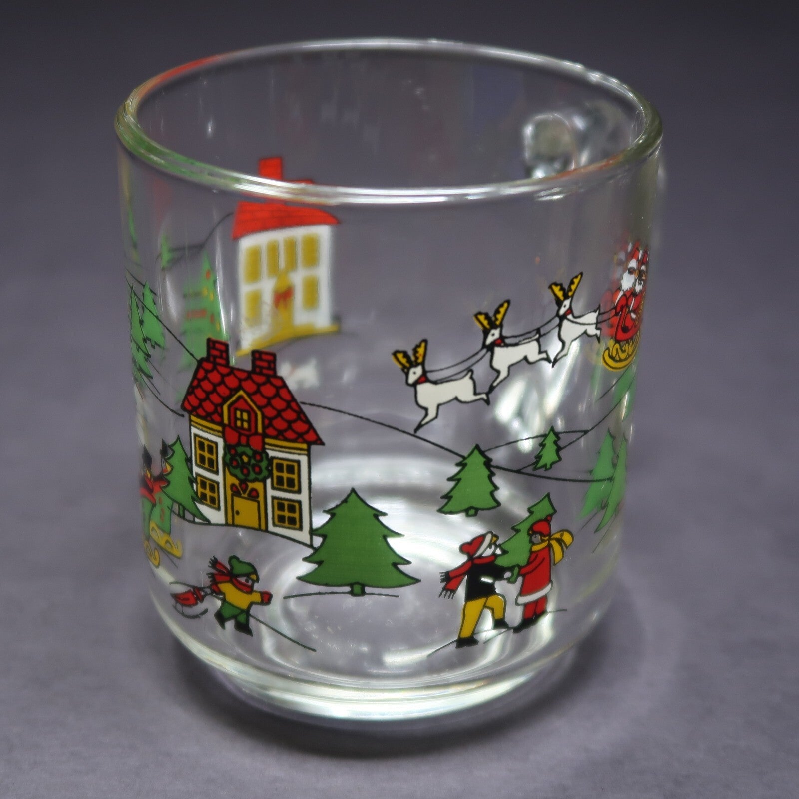 Set of 3 Luminarc Christmas glass Mugs