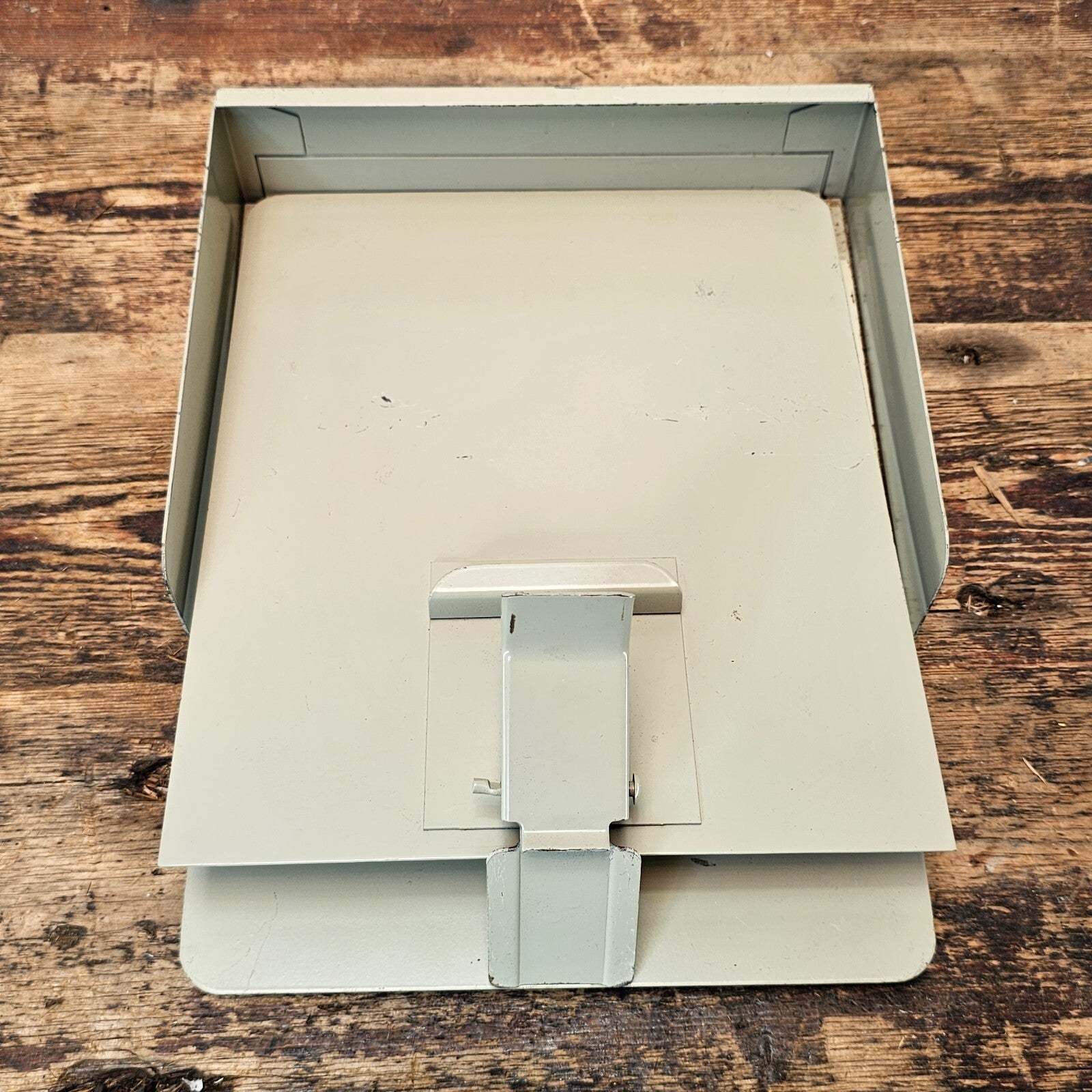 Vintage Mid-Century Metal File Organizer in Light Beige
