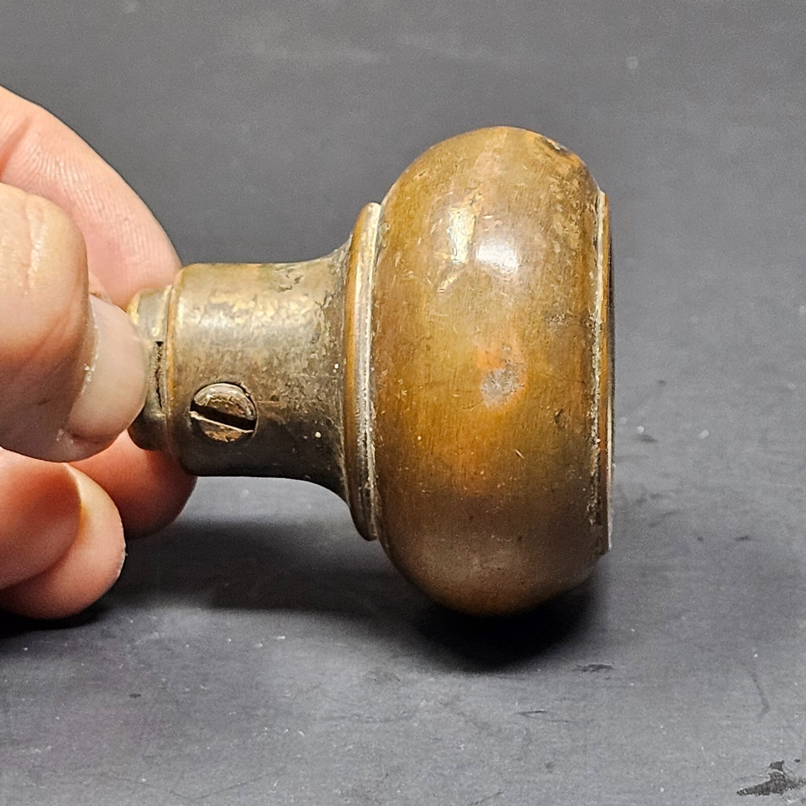 Antique Single Door Knob Solid Brass