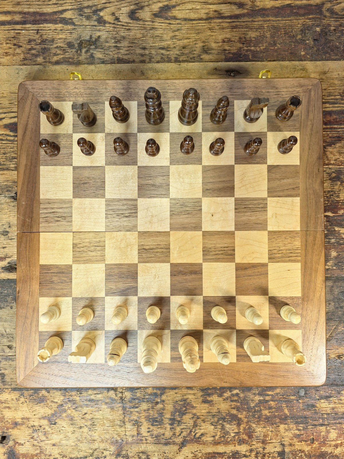 Handcrafted Wooden Folding Chess Set | 34 Pieces (Includes Extra Queens)