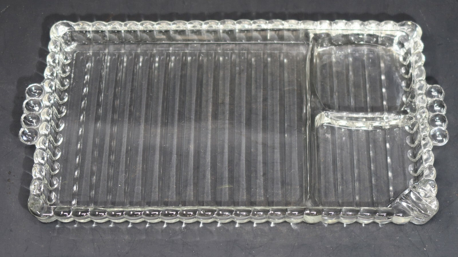 Vintage Hazel Atlas Orchard Crystal Snack Set (Cup & Plate)