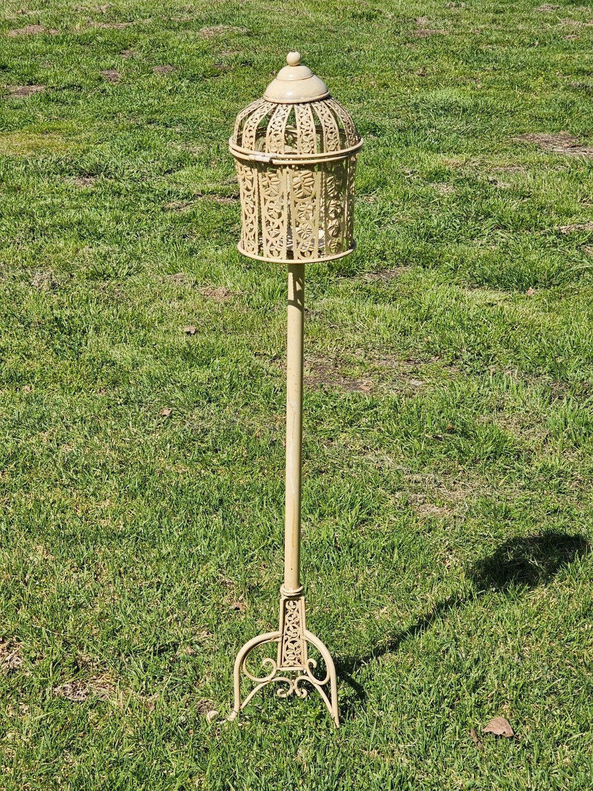 Vintage Style Birdcage Candle Holder Stand 45"H