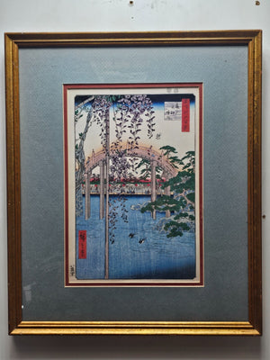 Grounds of Kameido Tenjin Shrine By Hiroshige Framed Color Print
