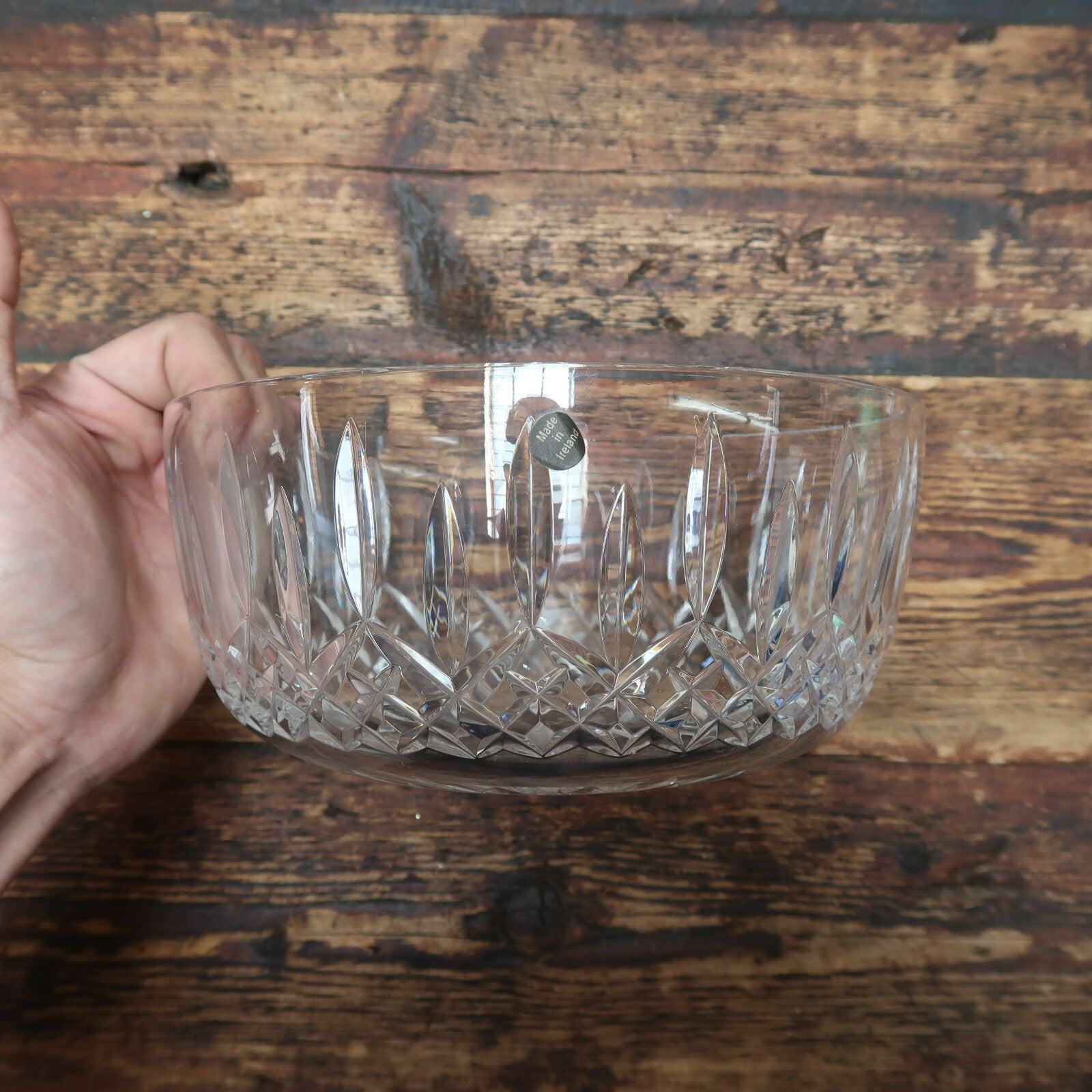 Waterford Ireland Cut Crystal Glass Bowl 7" x 7" x H 3.75"