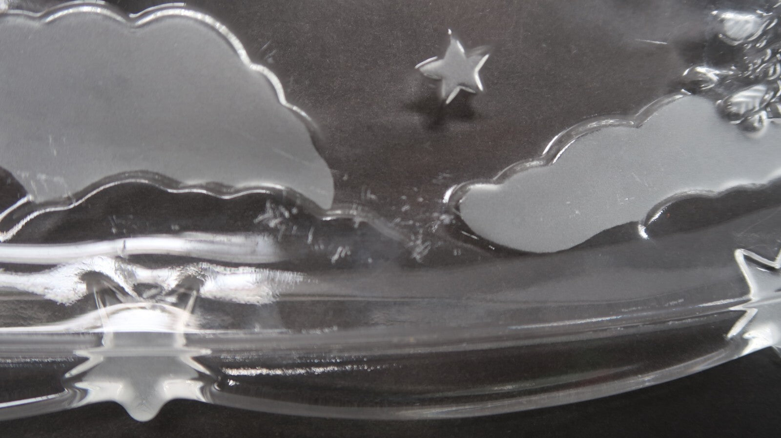 Angels preparing Christmas gifts Glass Dish Trinket 15.5" x 8.5" x H 1"
