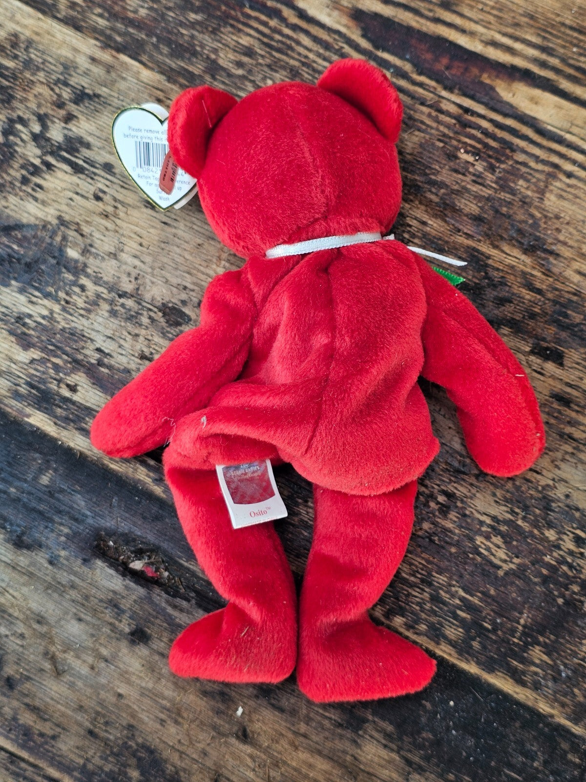 TY Beanie Baby 1999 Osito the Mexican Bear Red