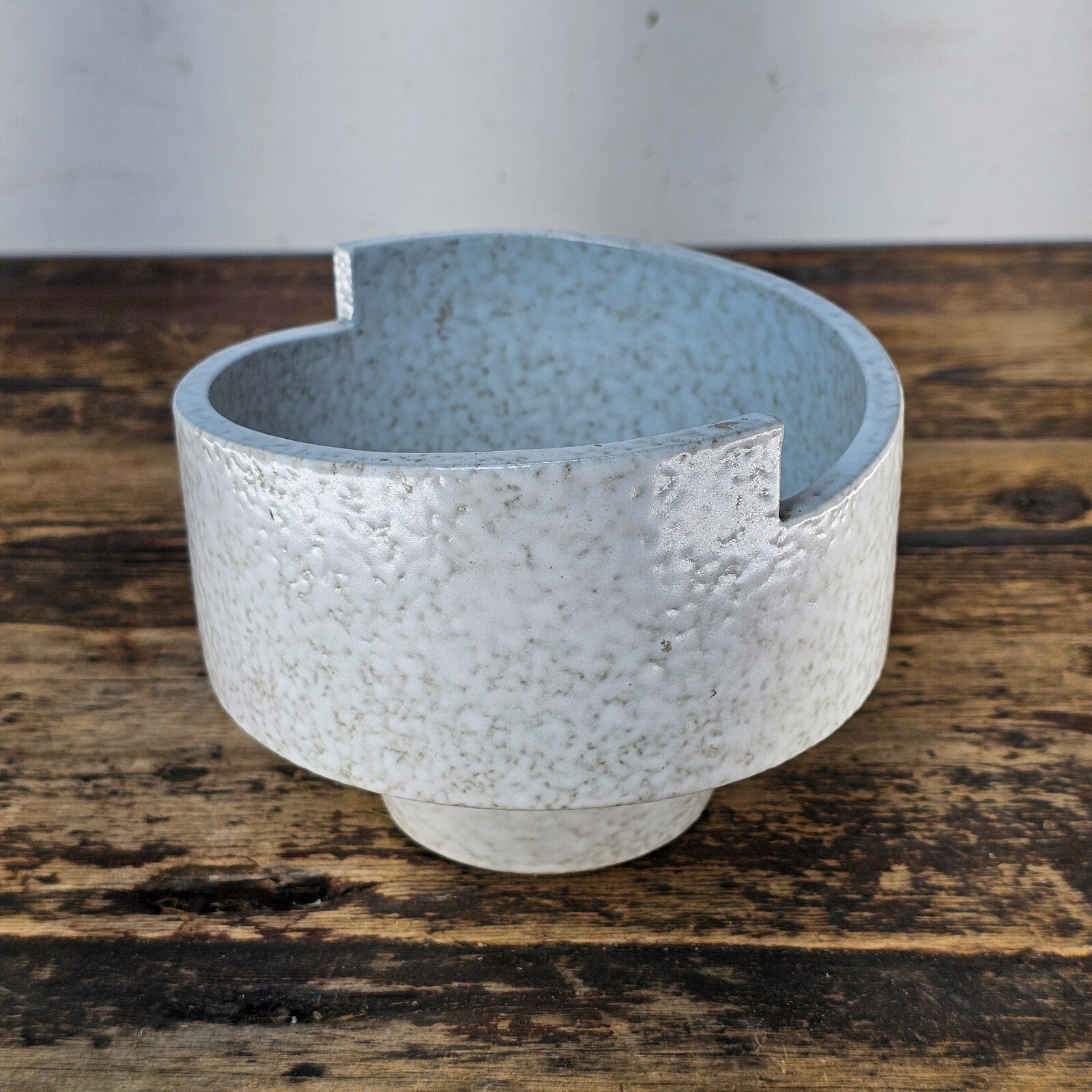 Vintage Kozan-gama Ashtray / Planter | Japanese MCM Brutalist Studio Pottery