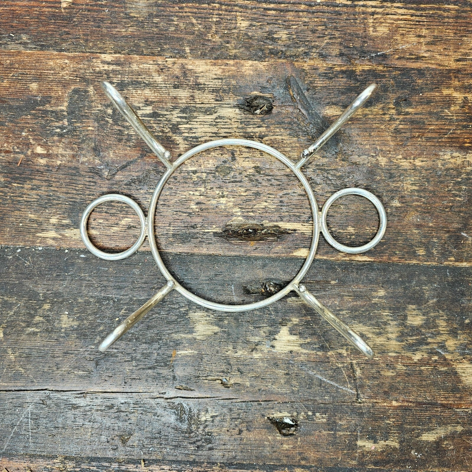 Mid Century Modern Anchor Hocking Glass Set Silver Plated Holder Stand