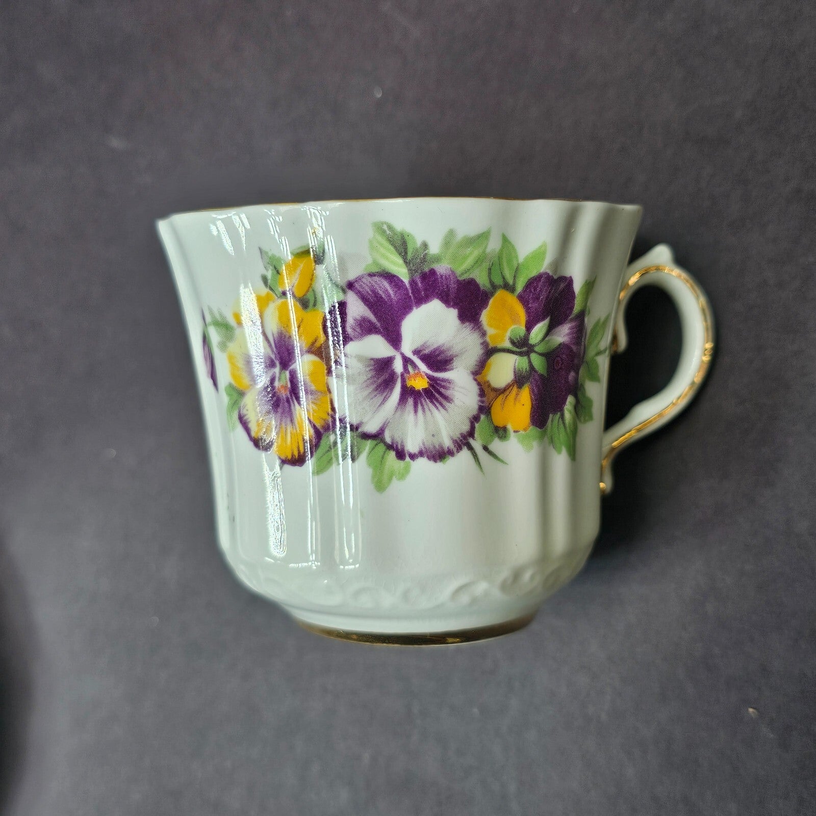 Vintage Old Royal Bone China England Teacup & Saucer Set From England