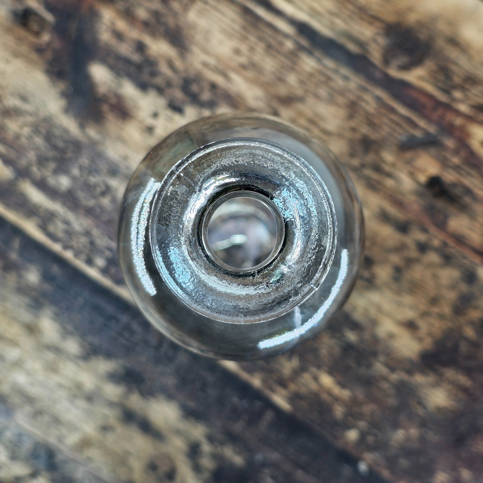 Apothecary Style Bottle Jar / Bud Vase 3.5"Diam x 10.5"H