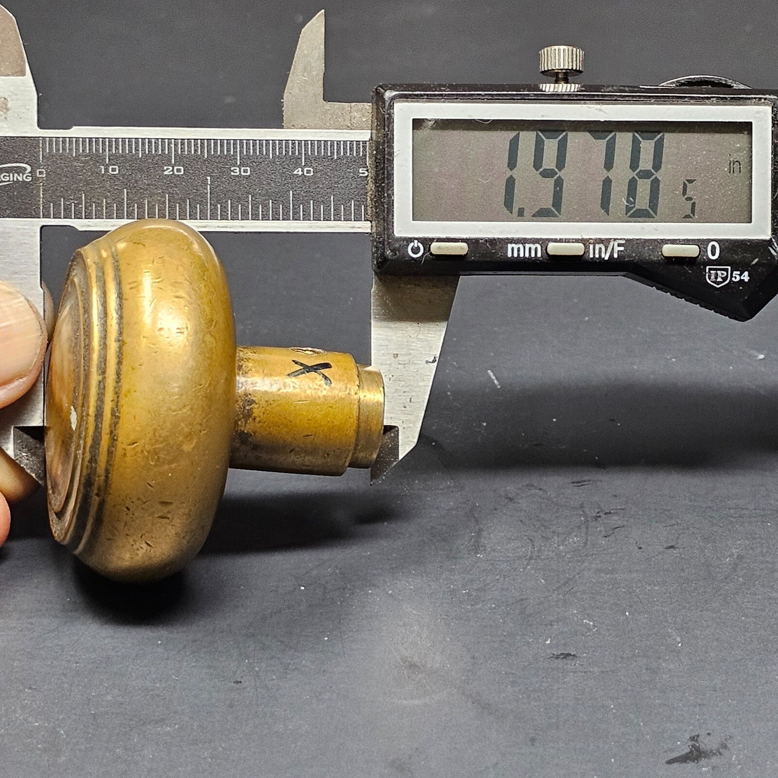 Antique Single Door Knob Solid Brass