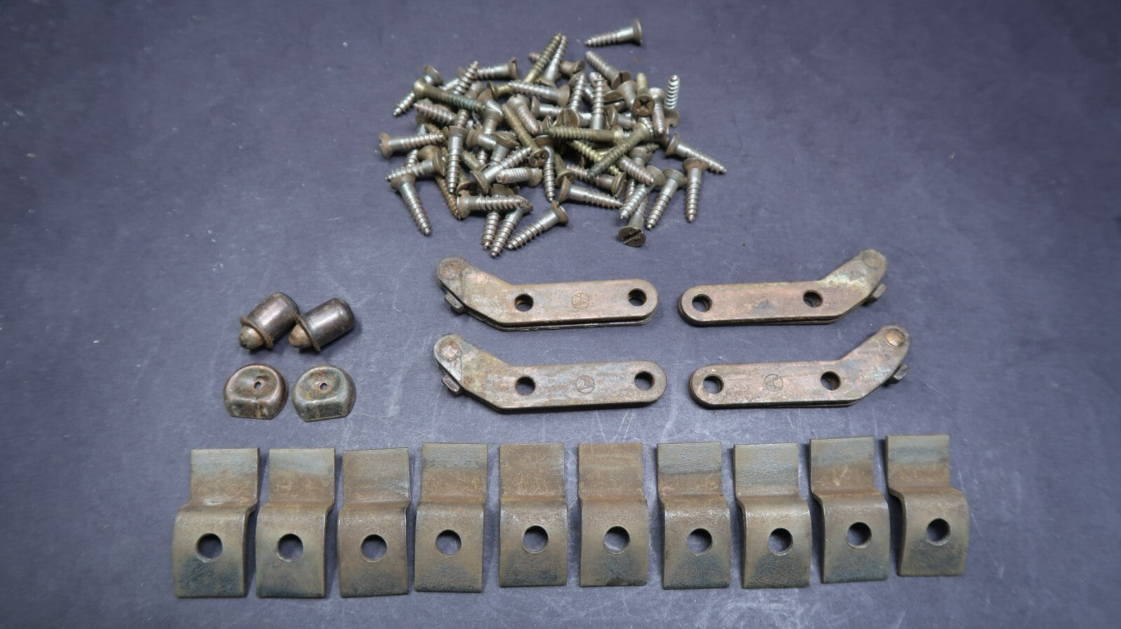 Vintage Cabinet Hardware Lot Steel Knife Cabinet Hinges