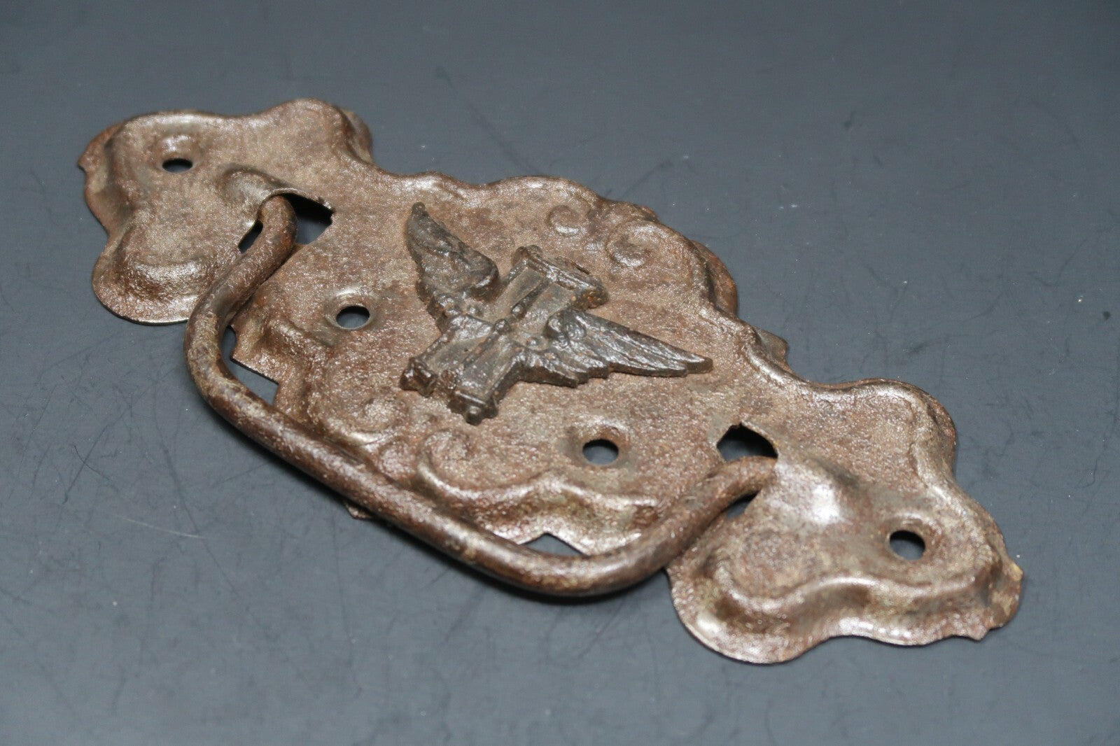 Rustic Iron Drawer Pull Cabinet Bail Pull 8" x 4"