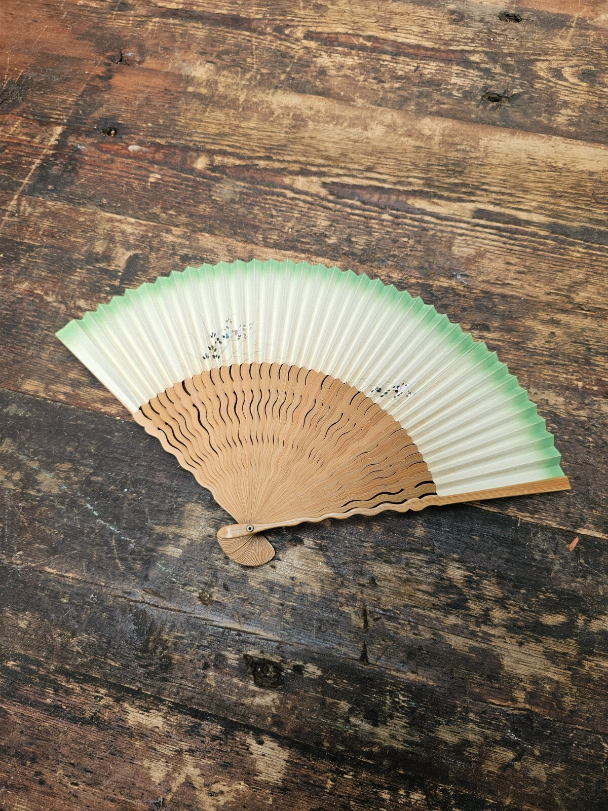 Japanese Paper Folding Fan Sensu Bamboo Frame