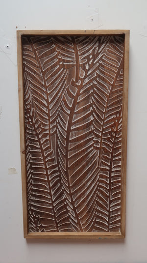 Leaf Design Wood Wall Decor 31" H x W 16" x 1" D
