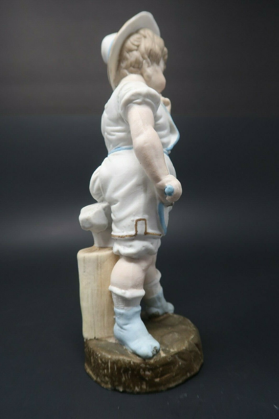 Early 1900's Vintage Child Blacksmith Hand painted Bisque Porcelain Germany 7.5"
