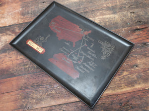 Vintage Couroc of Monterey Tray Shrine Caribbean Cruise 1968 (18" x 12.5")