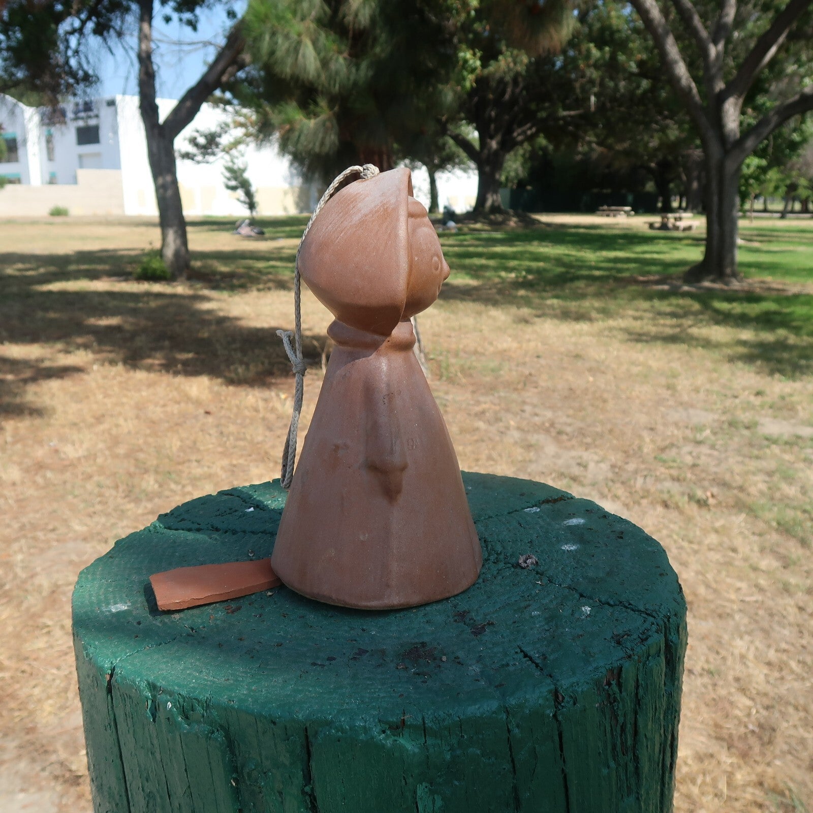 1970s Pacific Stoneware Terracotta Wind Chime Little Red Riding Hood