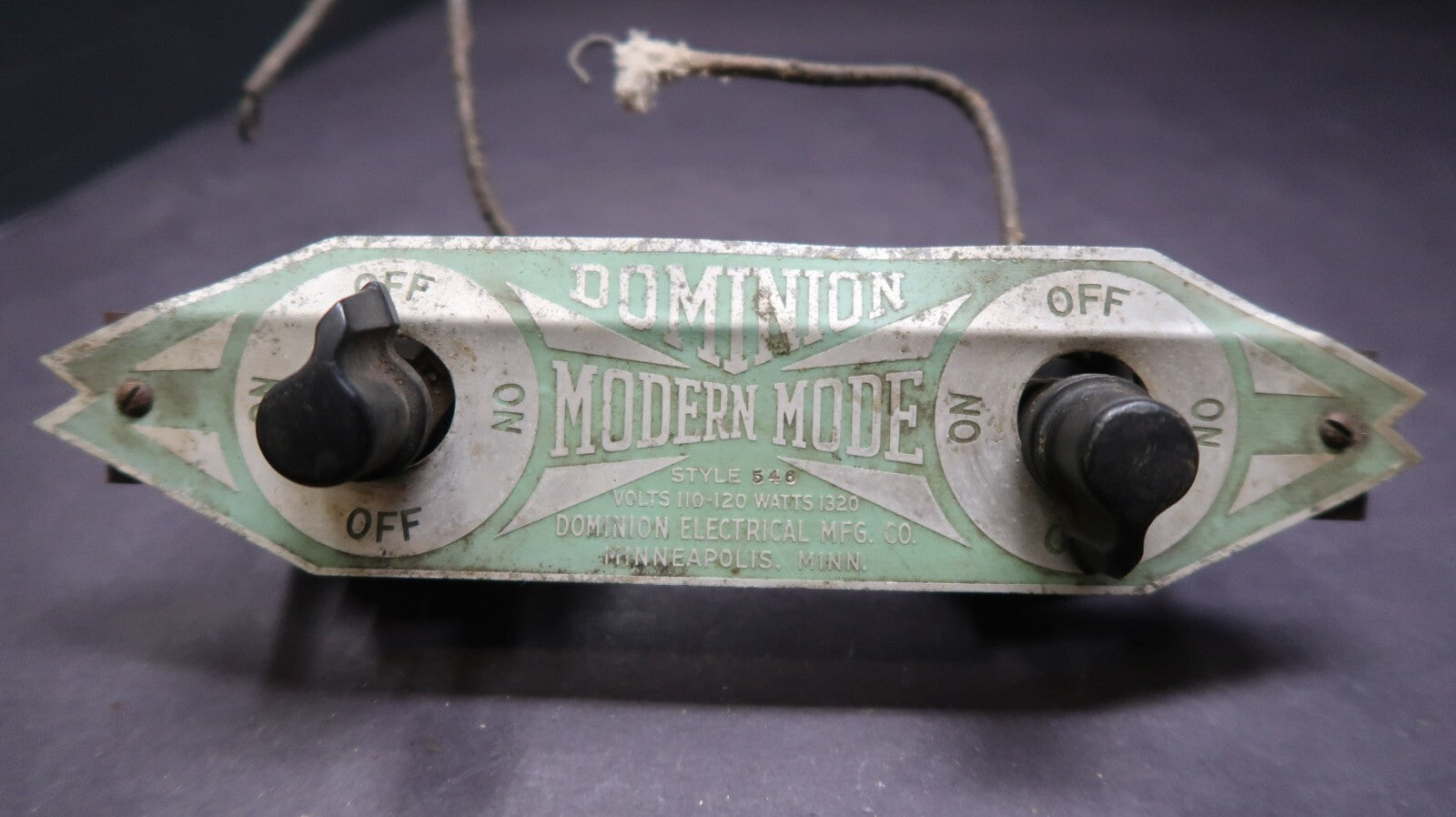 Dominion Electrical MFG Co. Modern Mode Style 546 (Parts Only)