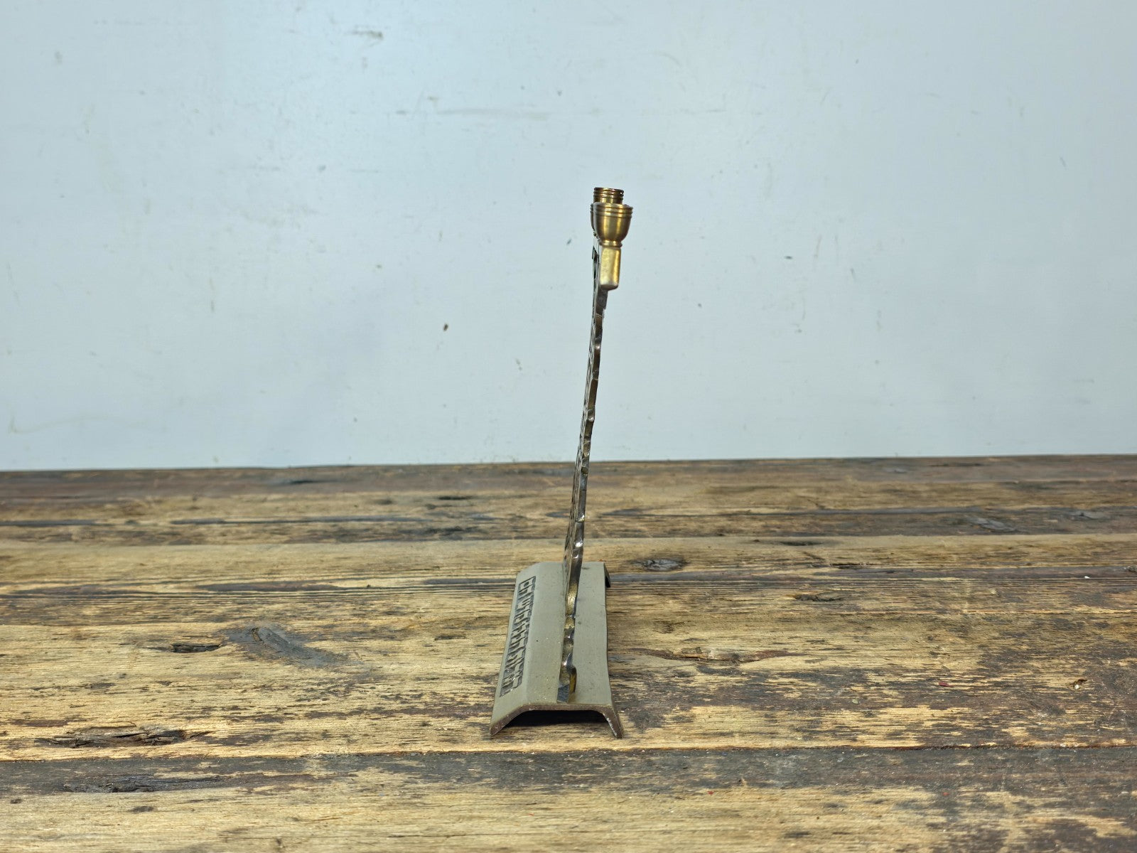 Vintage Brass Hanukkah Menorah – Israel – 12 Tribes Judaica – Mid Century