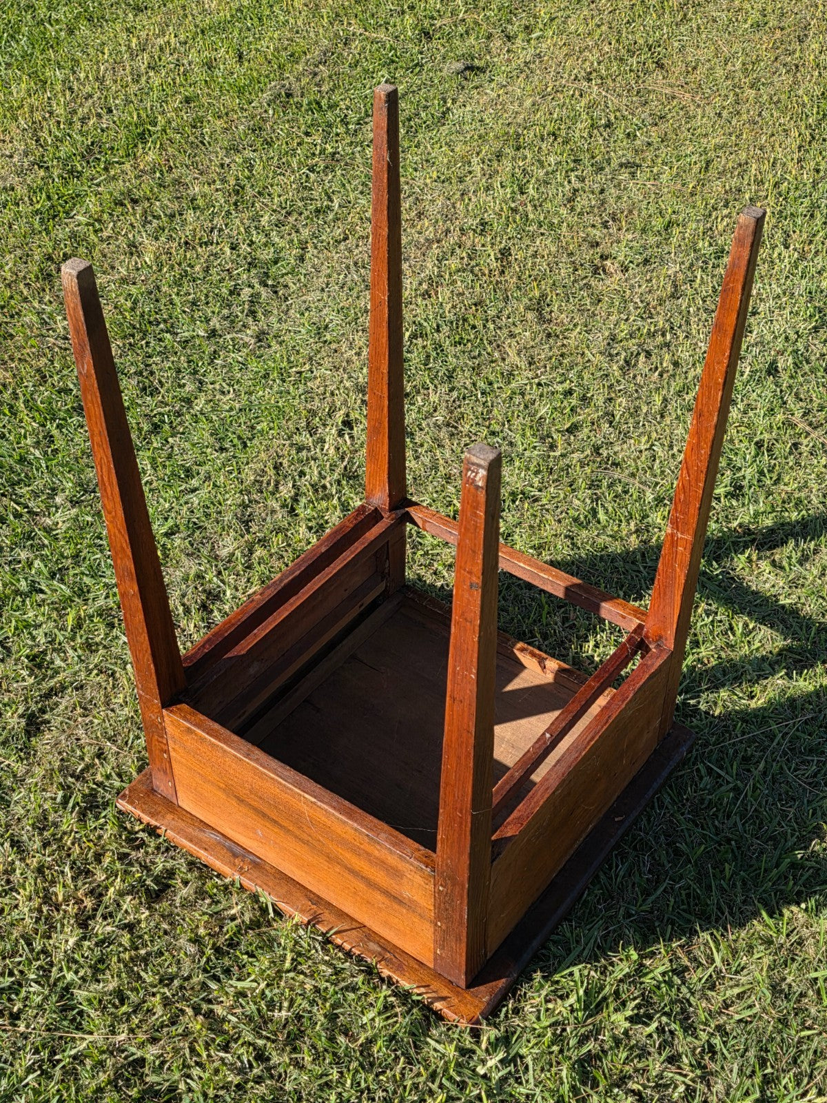 Antique New England Cherry One-Drawer Work Table c.1820s Original Mushroom Knob