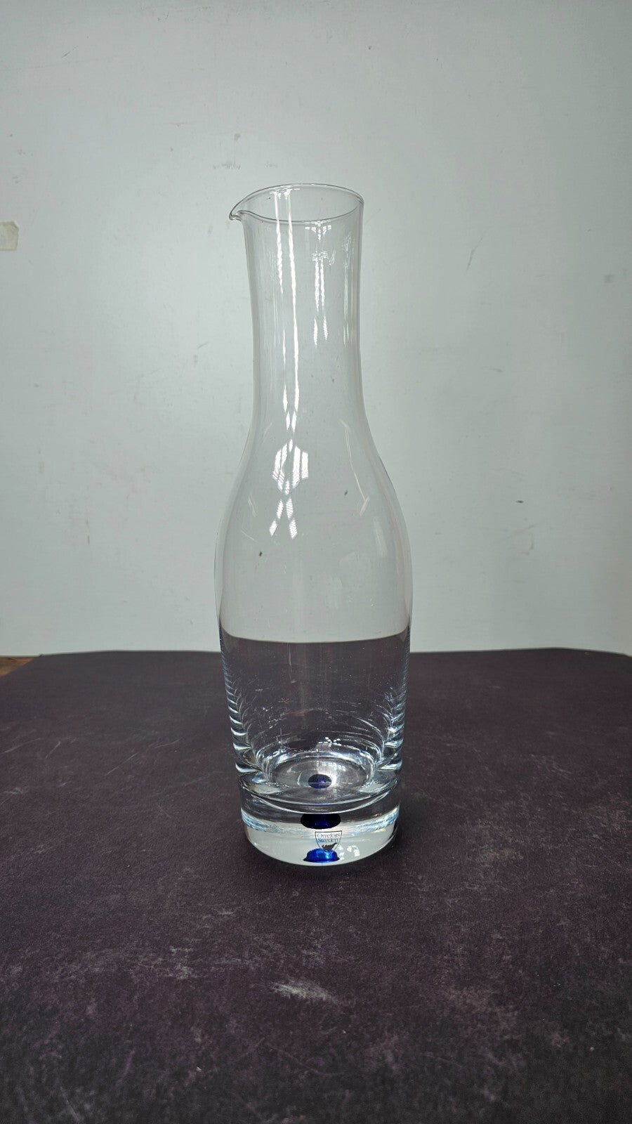 Orrefors Sweden Intermezzo Blue Wine Carafe by Erika Lagerbielke
