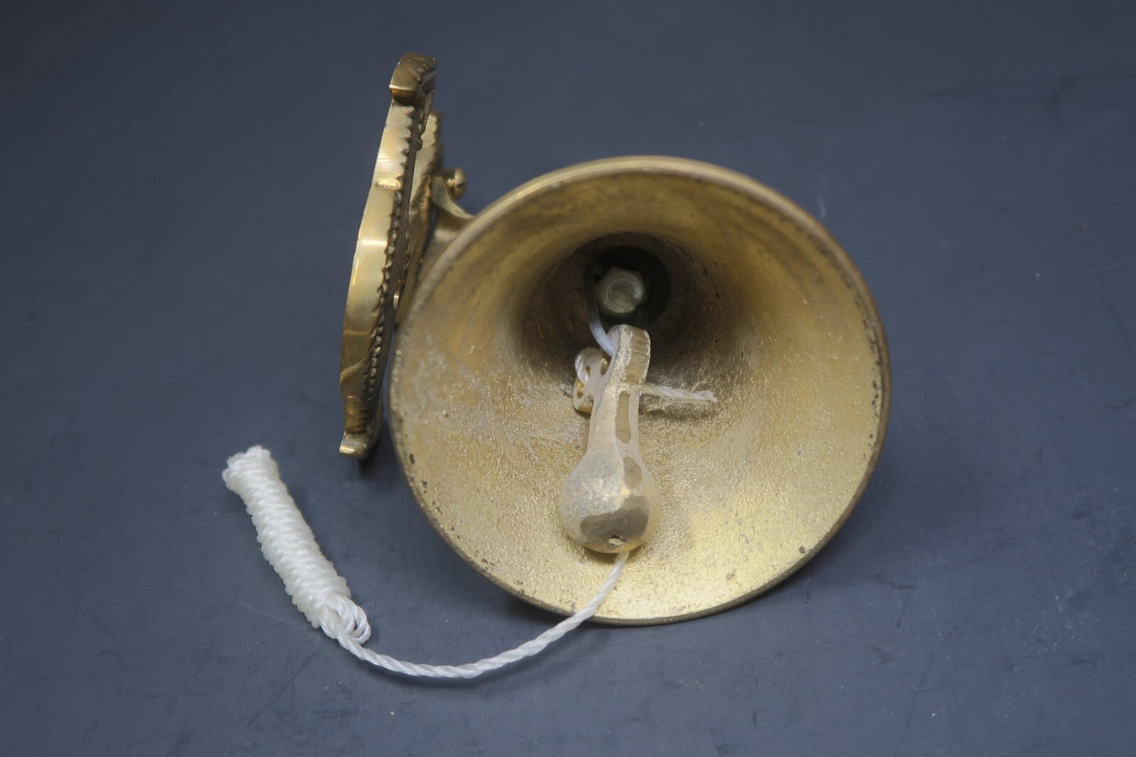 Vintage Brass Anchor Bell Wall Mount H 4.75" x D 3.5" x W 3.25" (1 lb)