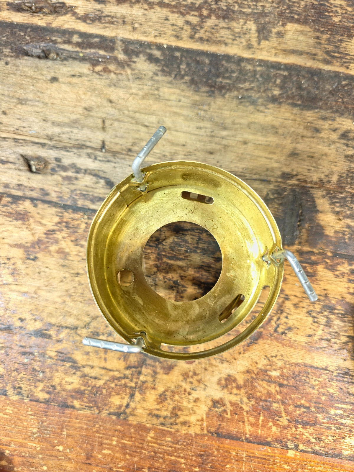 Vintage SVEA 123 brass camping stove — made in Sweden.