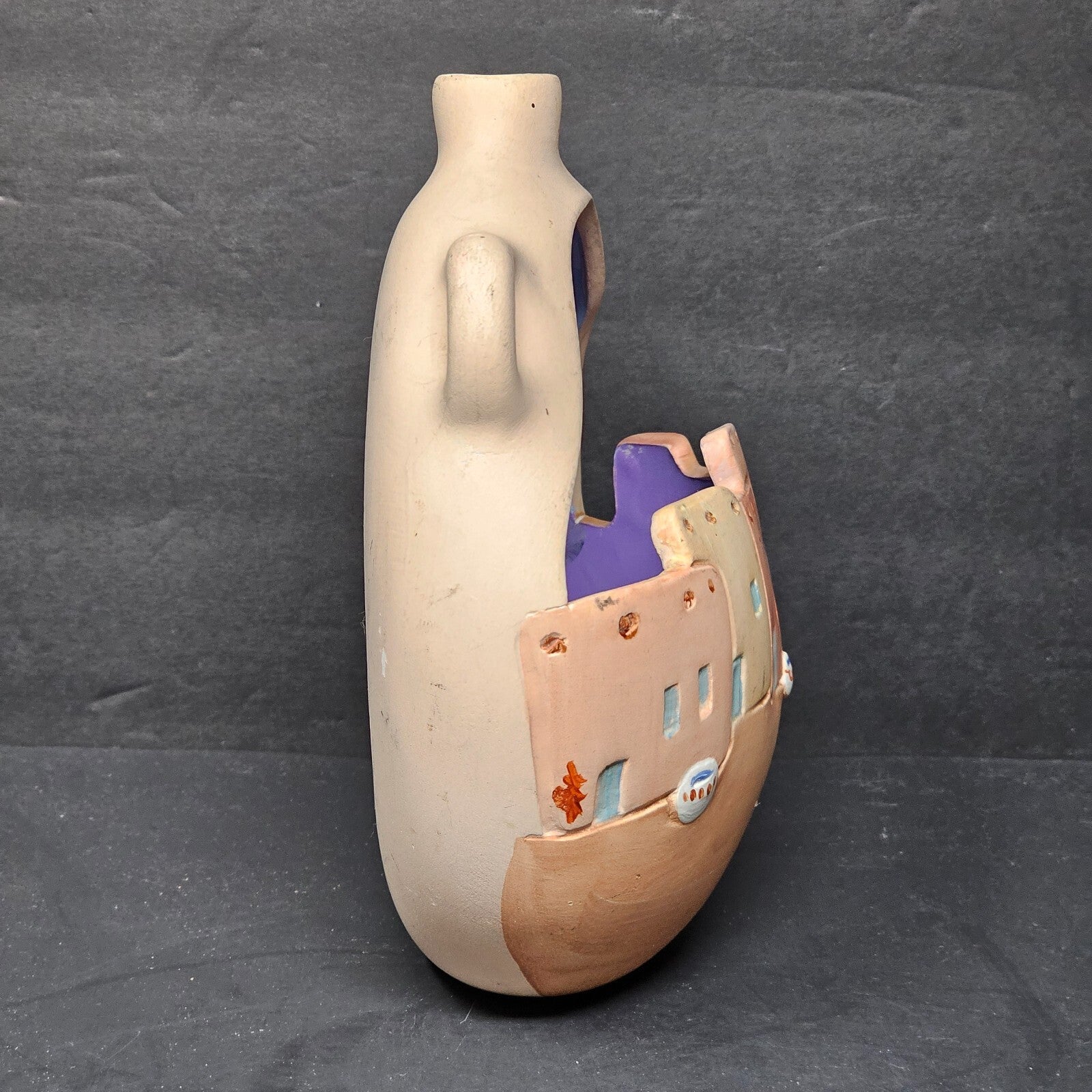 Hand Painted Native American Ceramic Hanging Signed
