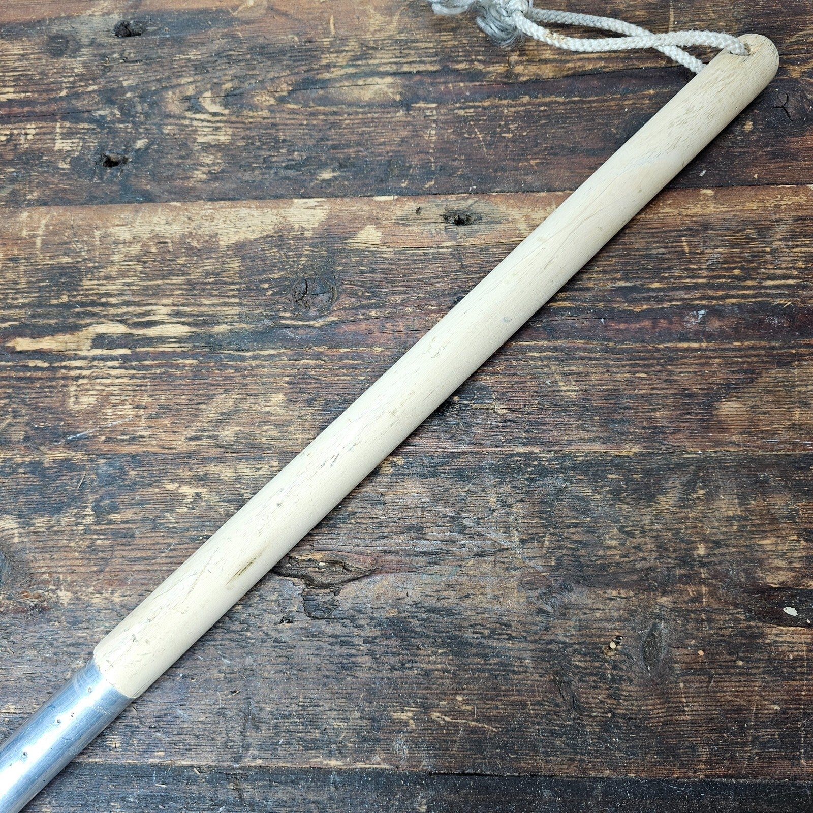 Aluminum Pizza Peel With Long Wood Handle - 12" x 12" Blade 35" L