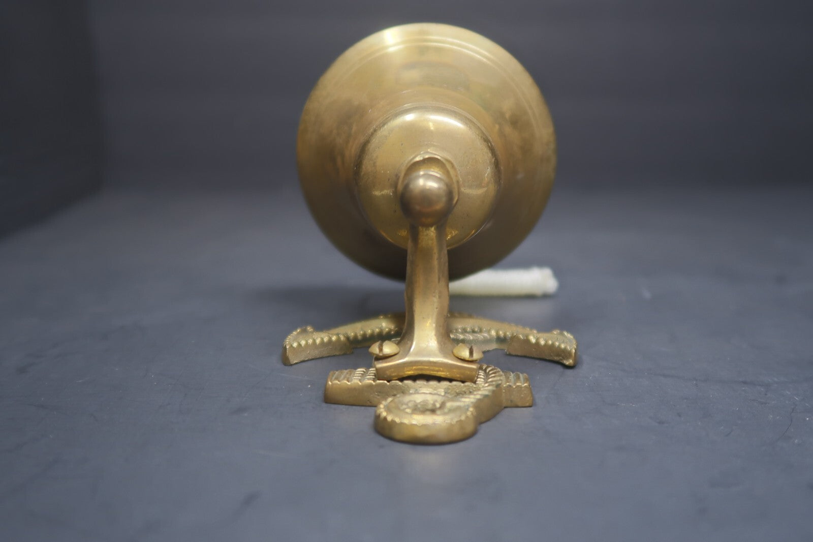 Vintage Brass Anchor Bell Wall Mount H 4.75" x D 3.5" x W 3.25" (1 lb)