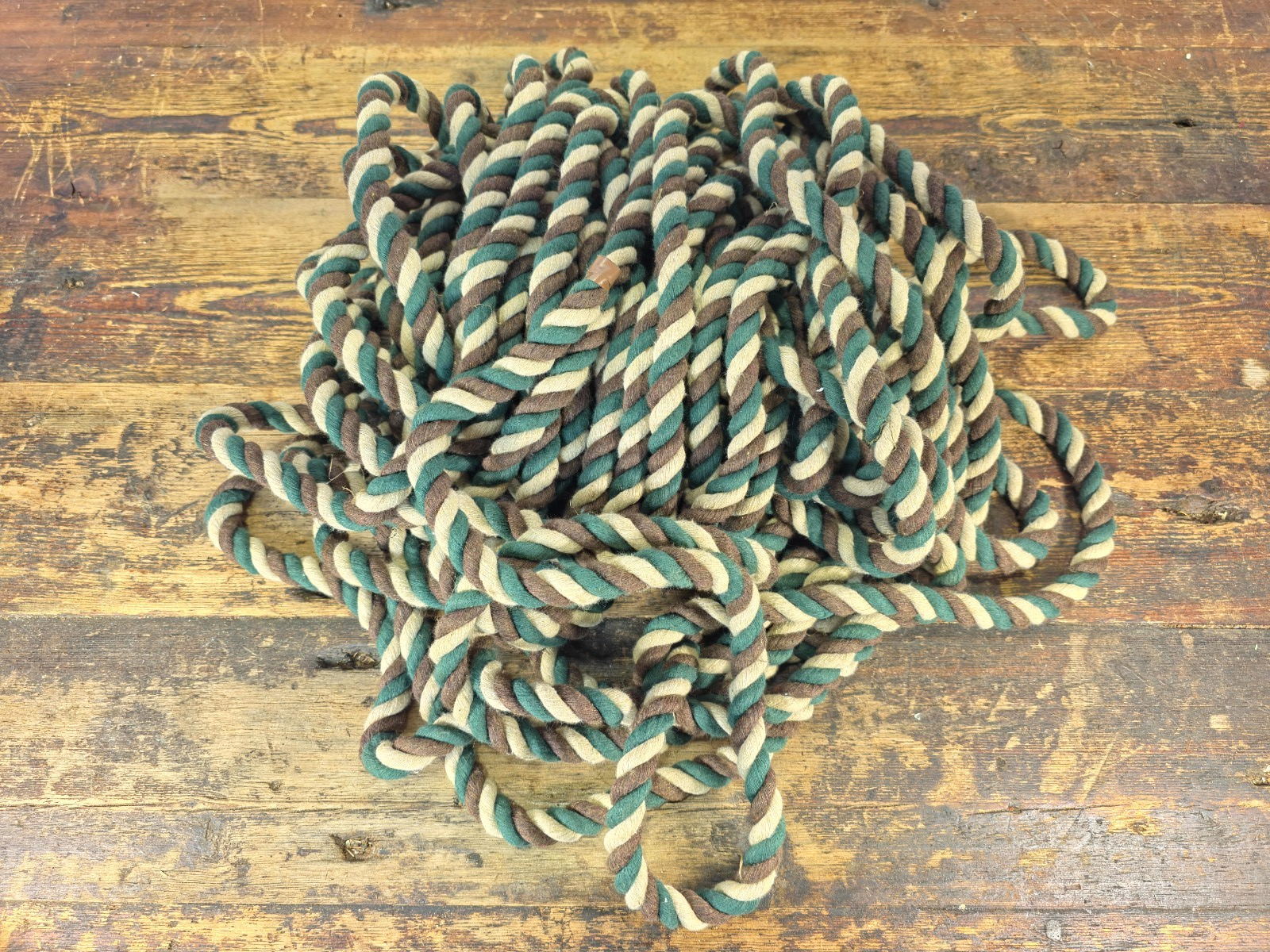 Ravenox 0.5" x 84' Twisted Cotton Rope | 3-Strand Made in USA Multi-Color Coil