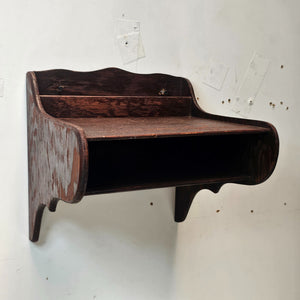 Vintage Laminated Oak Wall-Mount Writing Desk  (Circa 1930s-1940s)