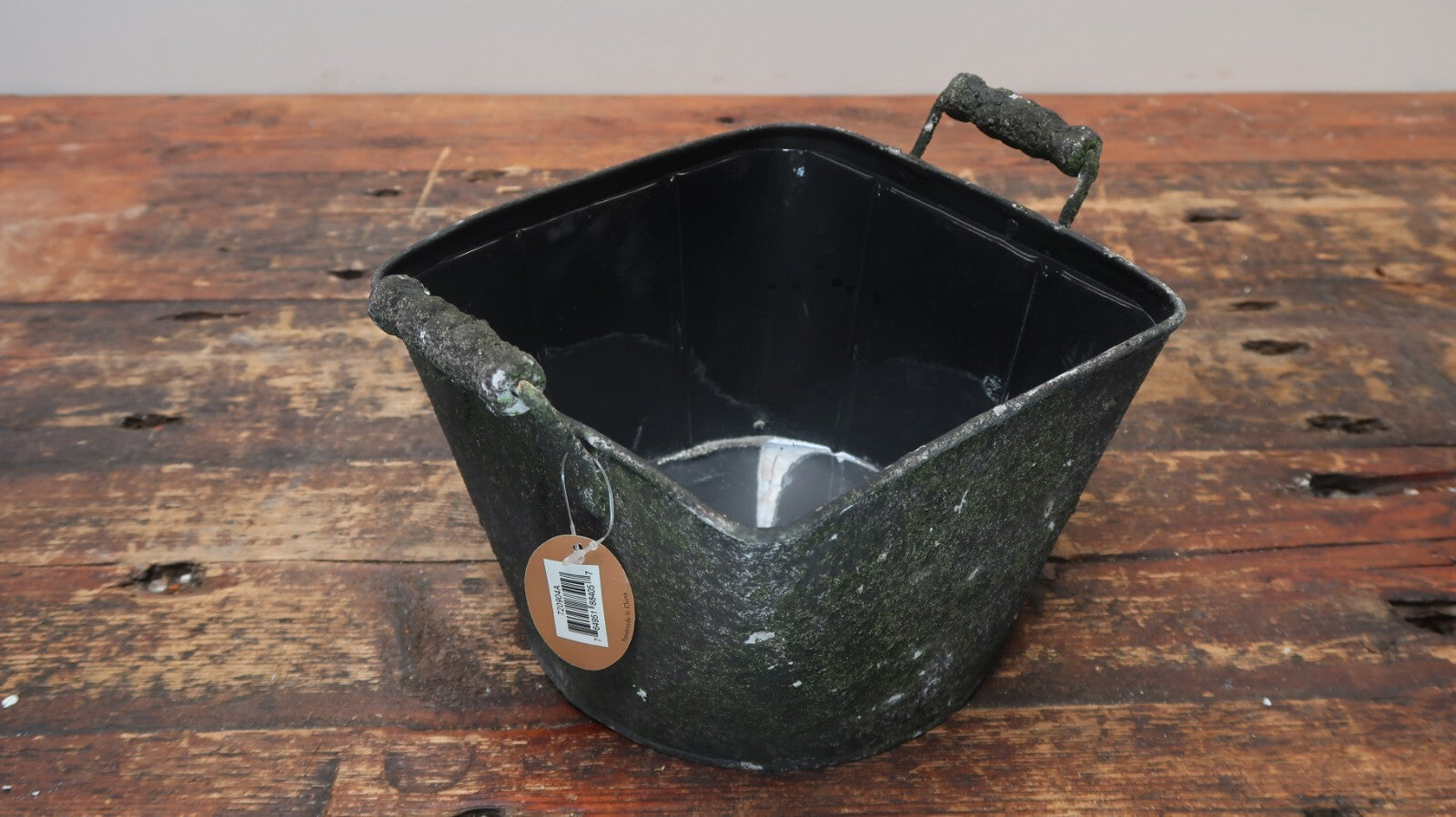 Rustic Metal Planters Set of 3 Nested Rustic Weathered Planter With Handles