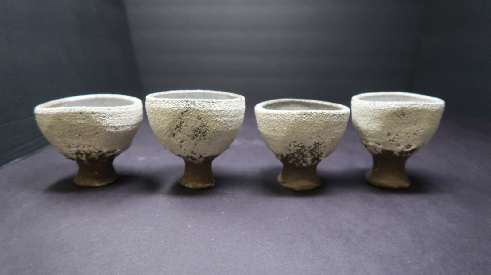 Stoneware Wine Sake Tea Pot Cup Set Handcrated Pottery Signed by Artist
