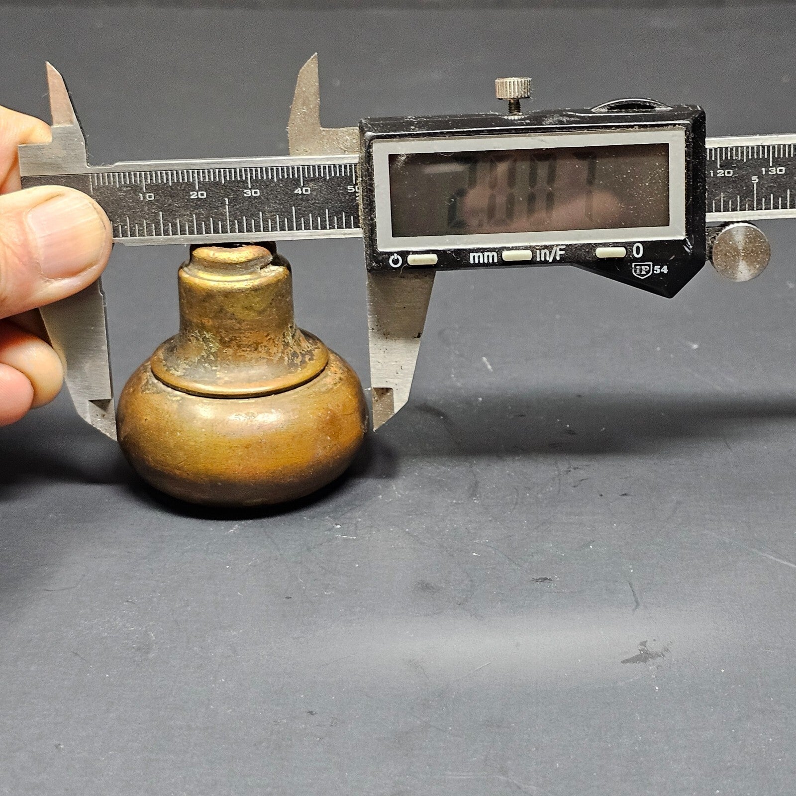 Antique Single Door Knob Solid Brass