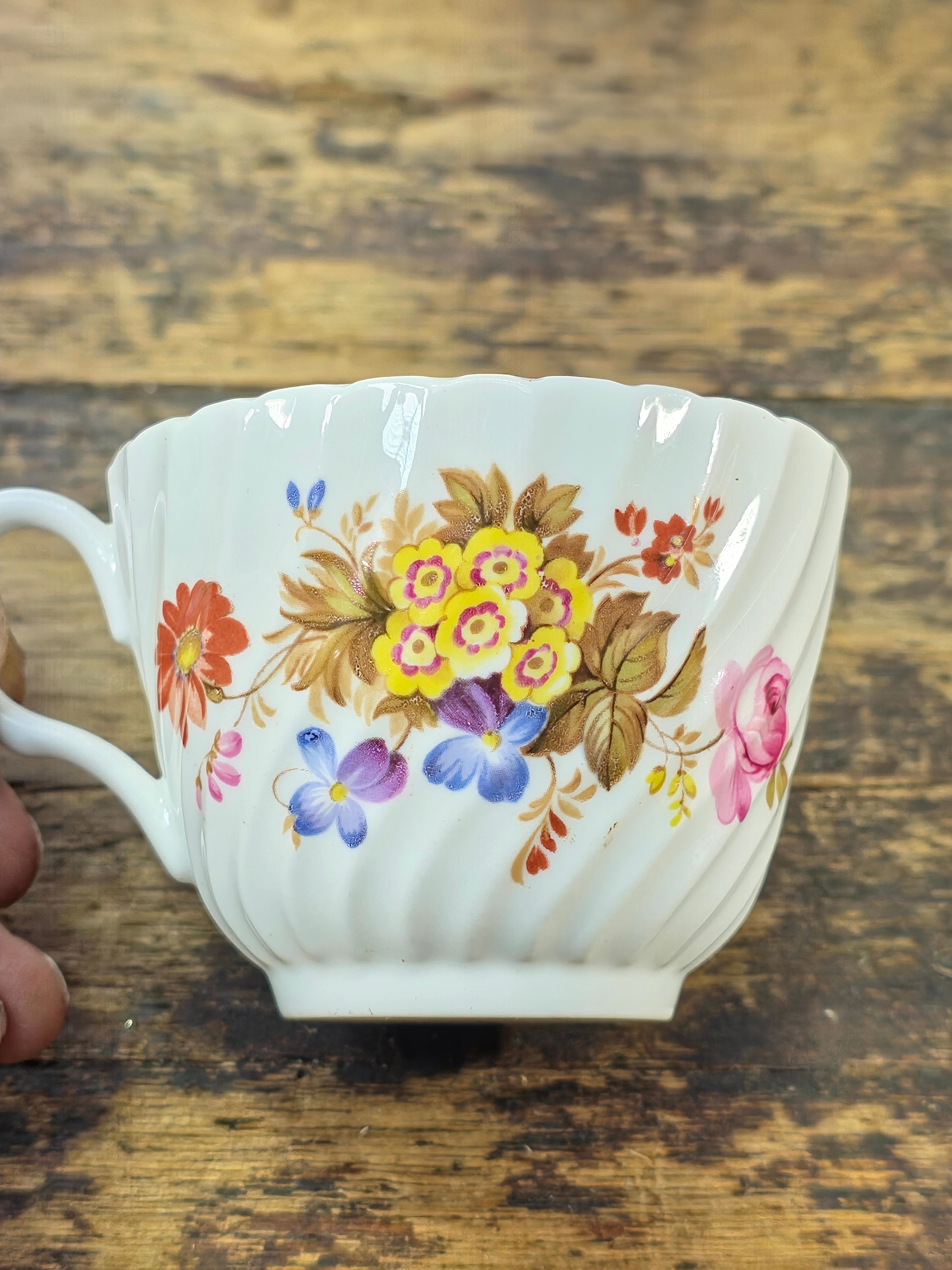 Vintage Aynsley England "Summertime" Fine Bone China Tea Cup