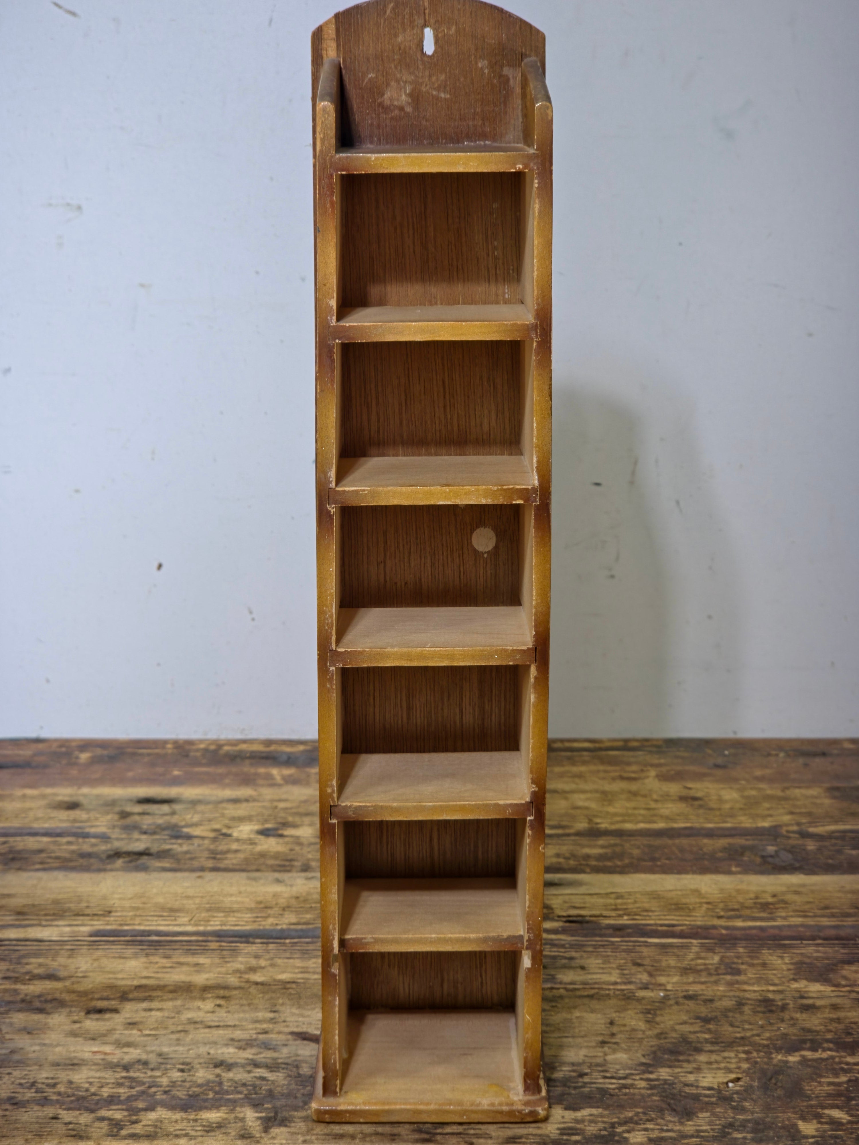 Vintage Japan Hand-Painted Wooden Sewing Cabinet - 6 Drawers Wall Mount Storage