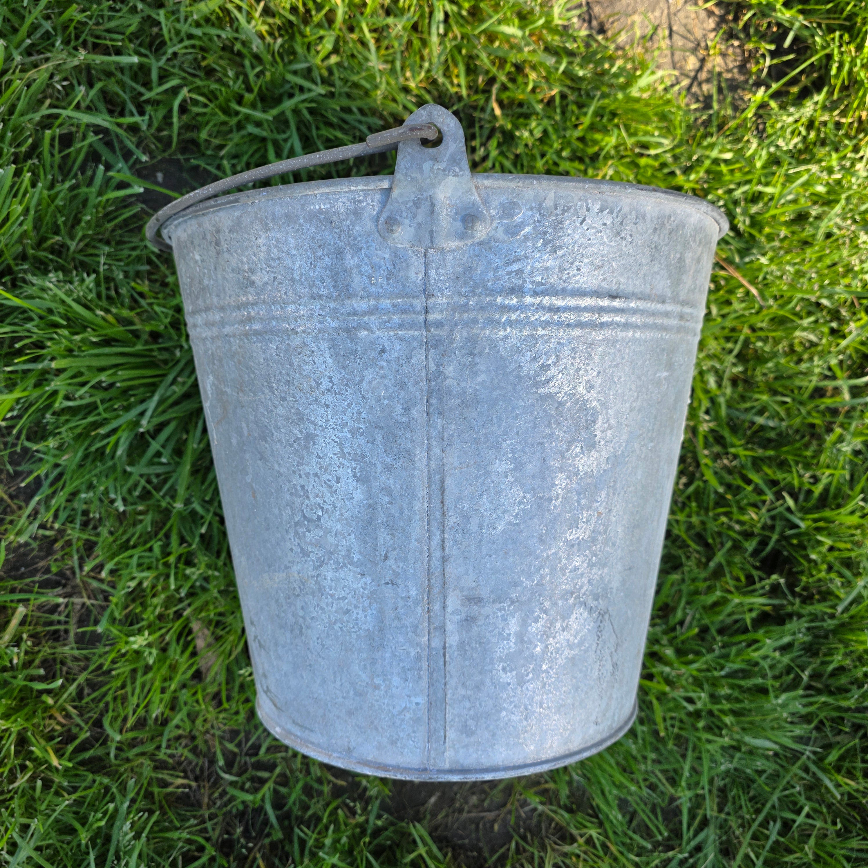 Vintage BOYCO Galvanized Metal Utility Bucket - 3 Gallon - USS 14