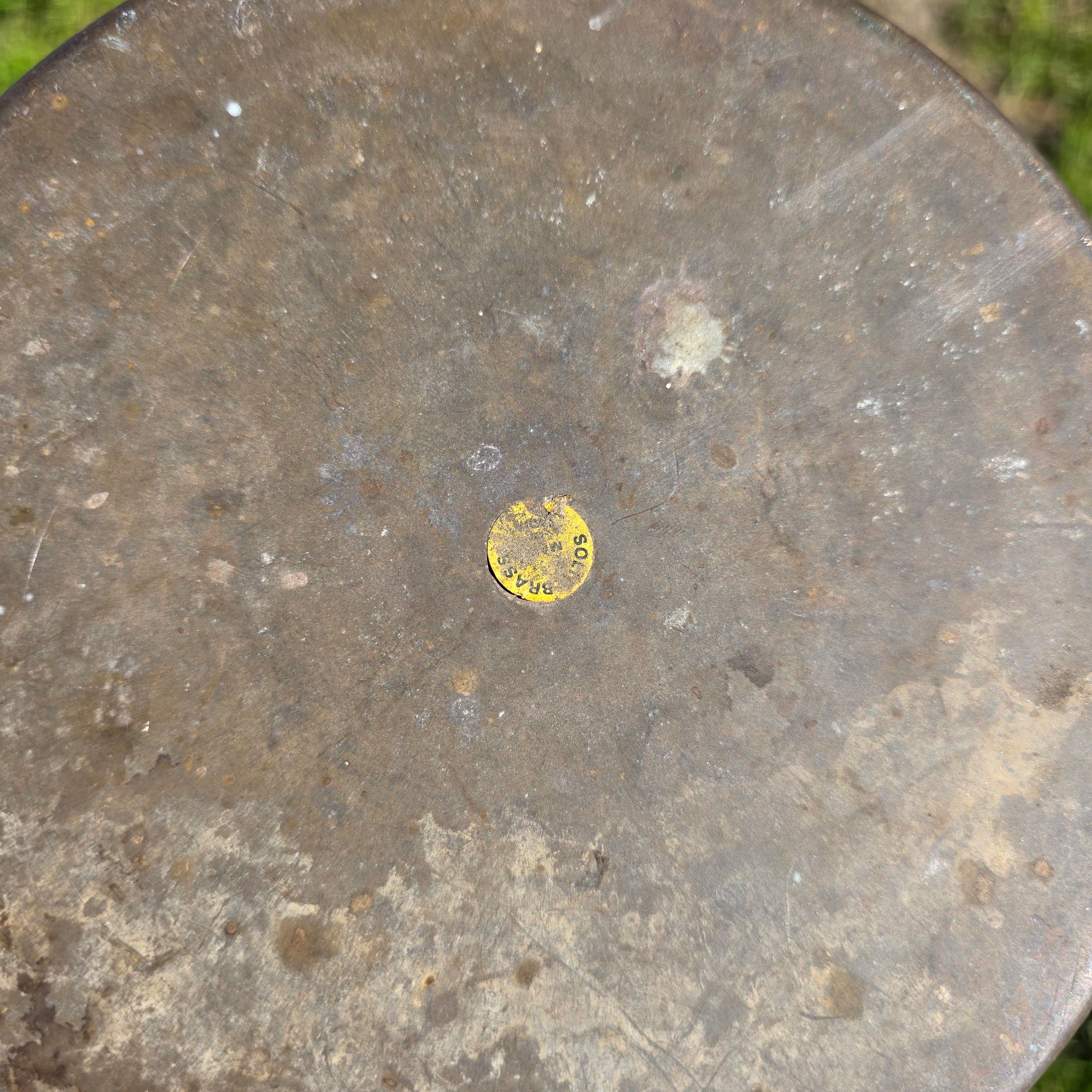 Vintage Solid Brass Planter - Hammered Finish - Made in India - 8.5" Round