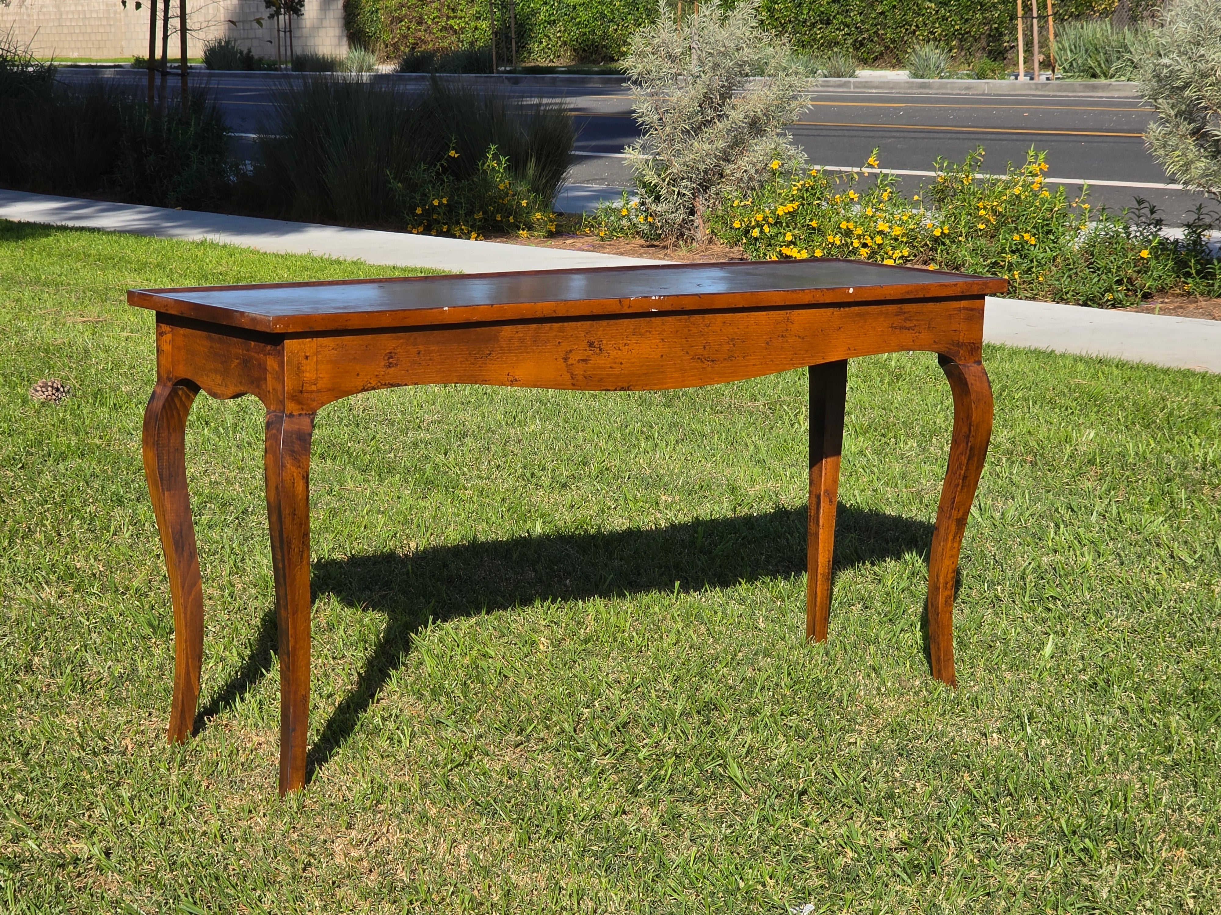 Vintage 52" Console Table - Elegant Cabriole Legs - Perfect for Flat Screen TV
