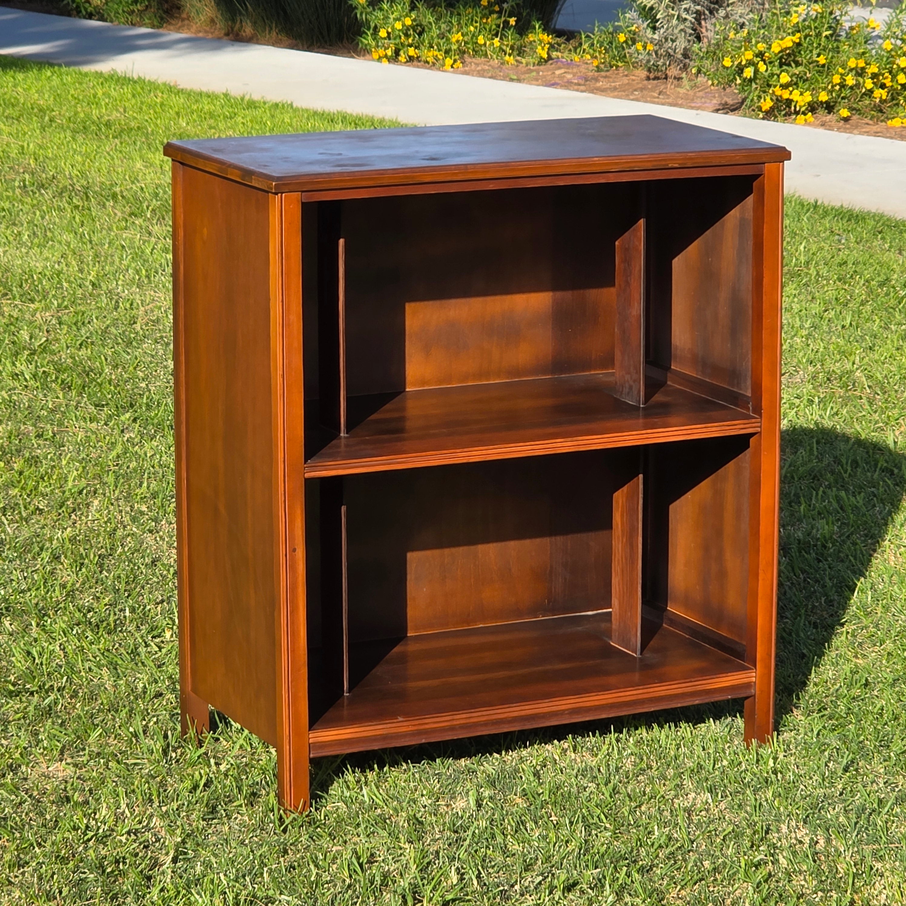 Vintage Mid-Century Modern Record Cabinet / Open Bookshelf