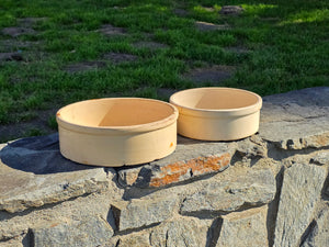 Vintage U.S.A. Stoneware Crock Bowl Set - 1.5 Gallon & Small (Planters)