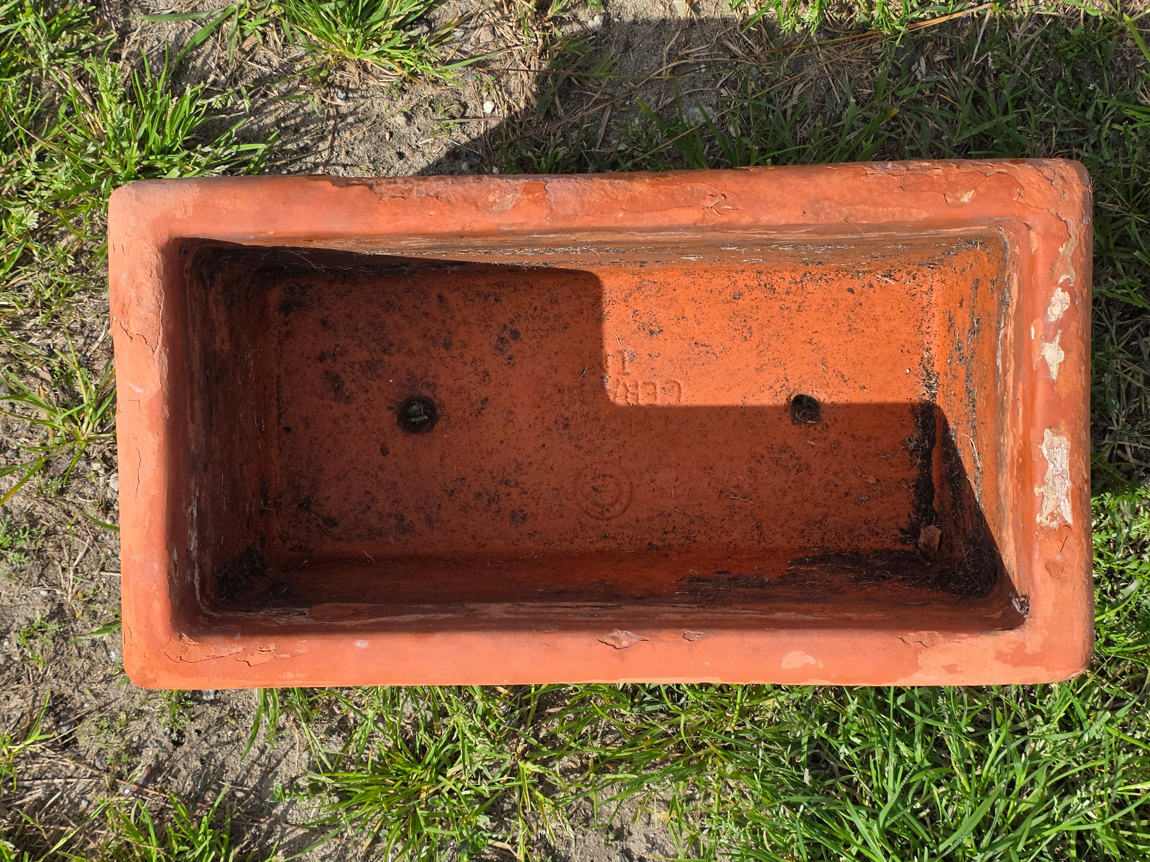 Vintage Thomas Ceramics Inc. Rectangular Terracotta Garden Planter