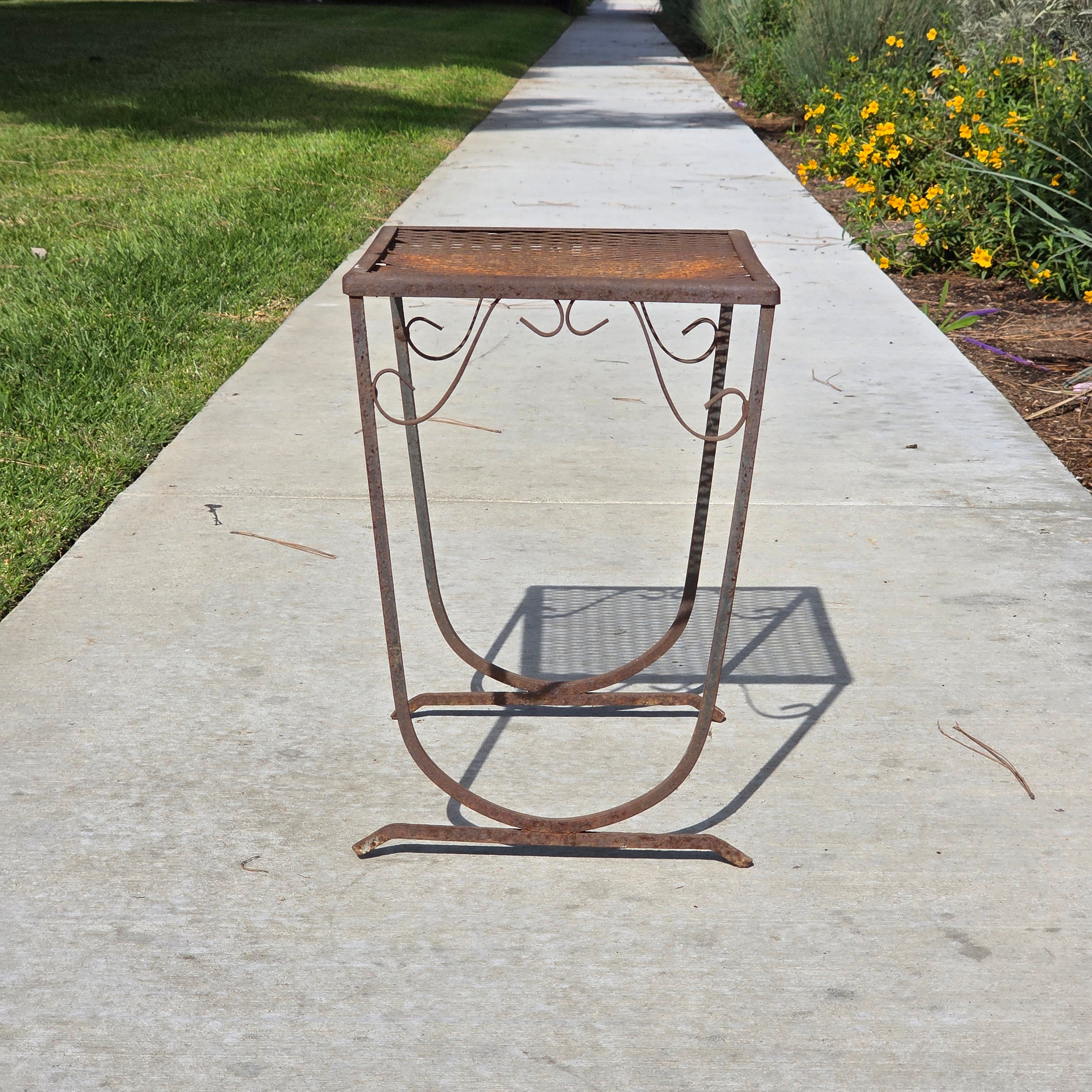 Mid-Century Modern Iron Plant Stand - In the Manner of John Salterini