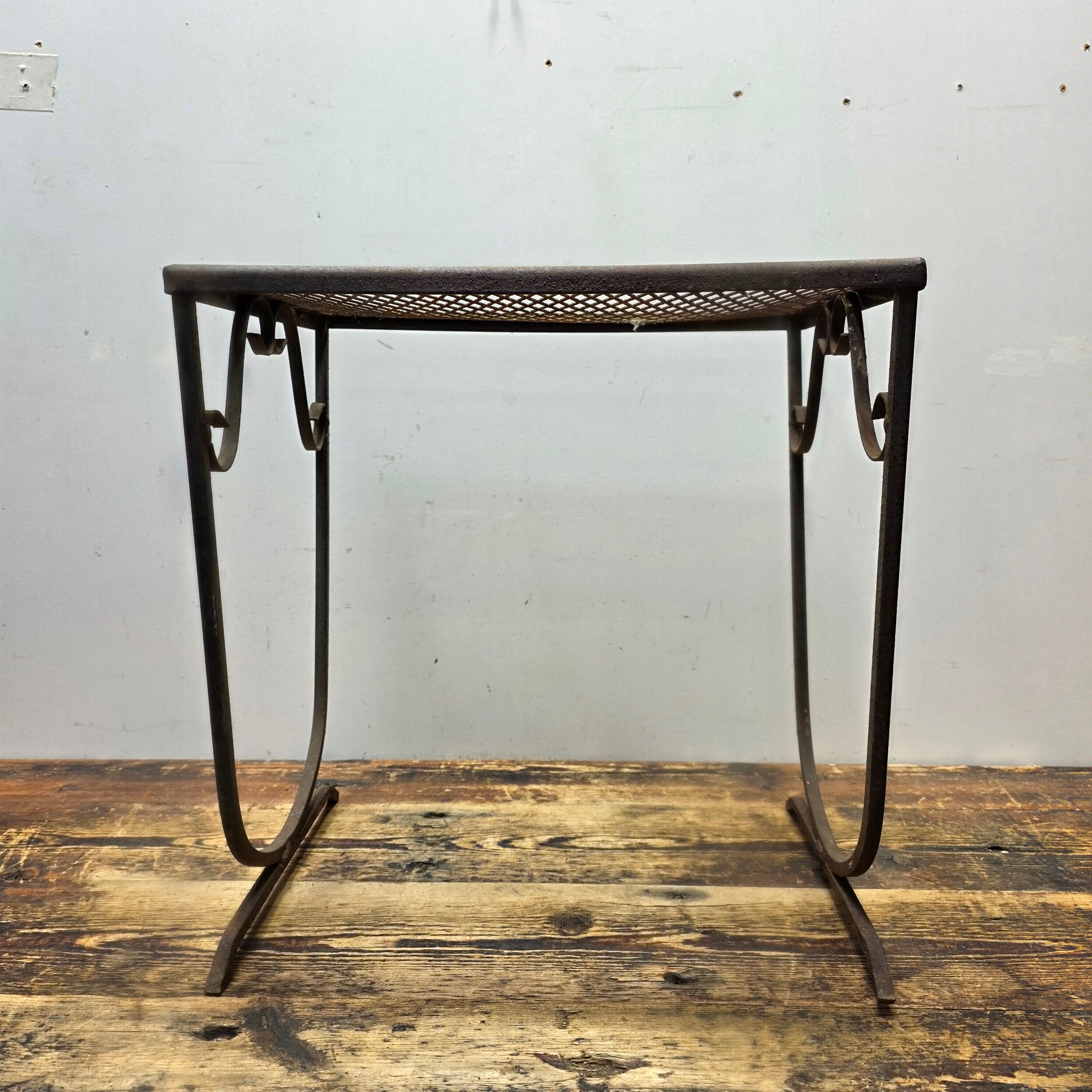 Mid-Century Modern Iron Plant Stand - In the Manner of John Salterini