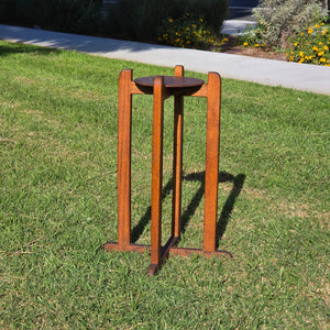 Vintage Wood Water Dispenser Stand for Ceramic Crock / Plant Stand 27"H